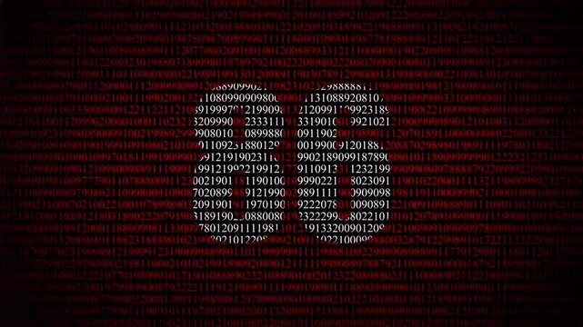  Number 86 made of binary code digital number 86 binary code matrix loop video background