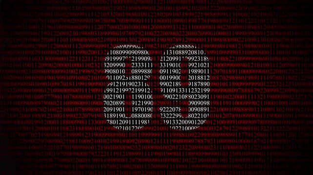  Number 89 made of binary code digital number 89 binary code matrix loop video background