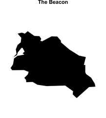 The Beacon (England) blank outline map