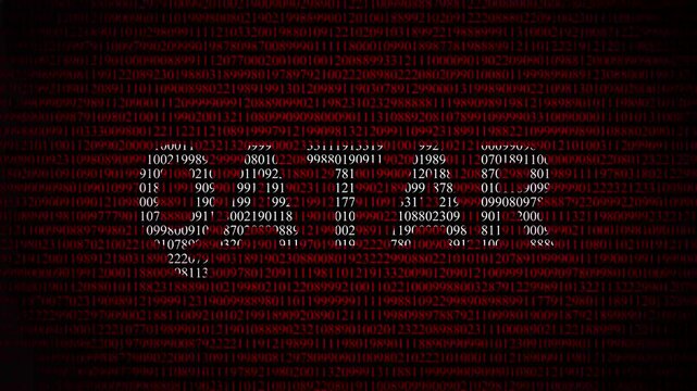 Qatar Cyber Security Lock Over Binary Code Background