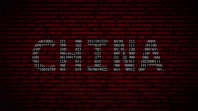 China Cyber Security Lock Over Binary Code Background