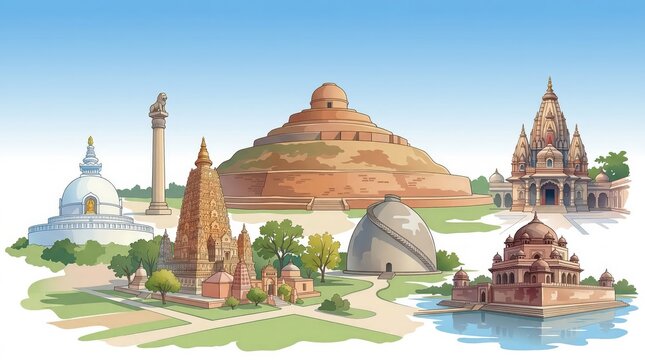 Bihar Day Poster Illustration.