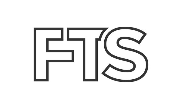 FTS logo design template with strong and modern bold text. Initial based vector logotype featuring simple and minimal typography. Trendy company identity.