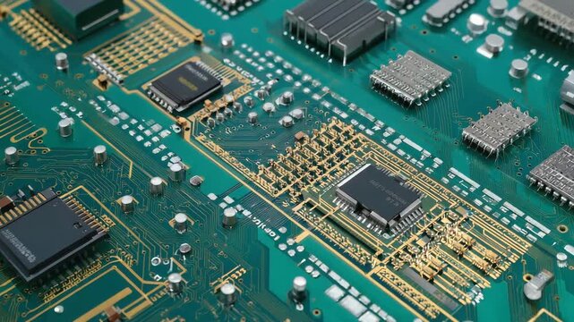 Extreme close-up of LED indicators showing processor activity on a robotic circuit board