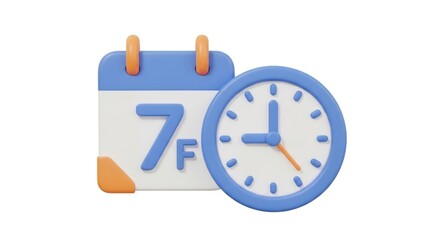 Calendar and clock illustrating time management and planning concepts