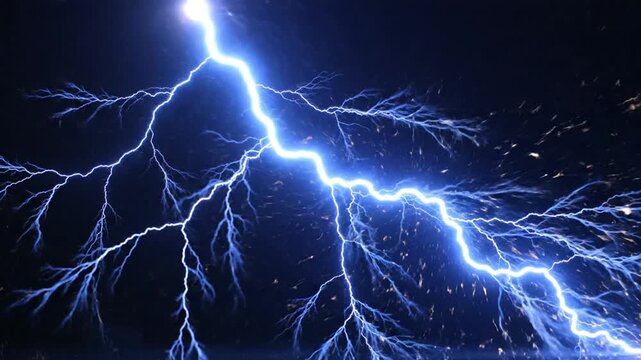 Electricity in the form of lightning.