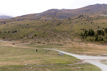 Fototapeta premium A view of mountain trail route
