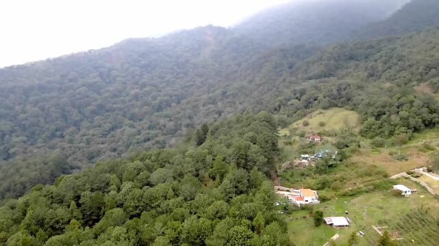 top view from the top of the mountain. EL Valle, La Culata, Merida, Venezuela