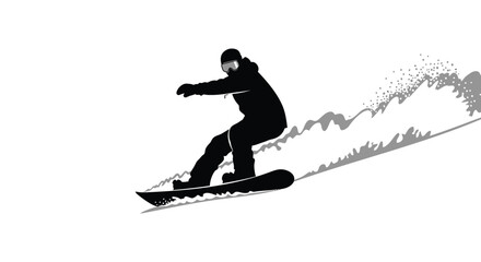 Snowboarder silhouette vector