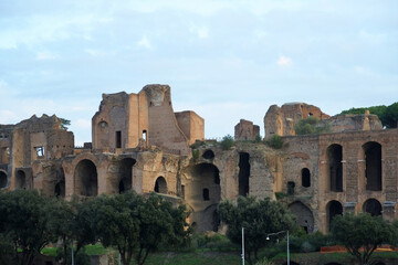 Obraz premium View of the Palatine Hill in Rome, Italy.