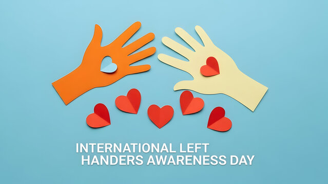 International left handers awareness day concept
