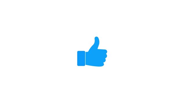 Thumbs up like icon animation for social media engagement. Modern thumbs up like icon for approval and positive feedback. Minimal thumbs up like icon for digital interface reaction.