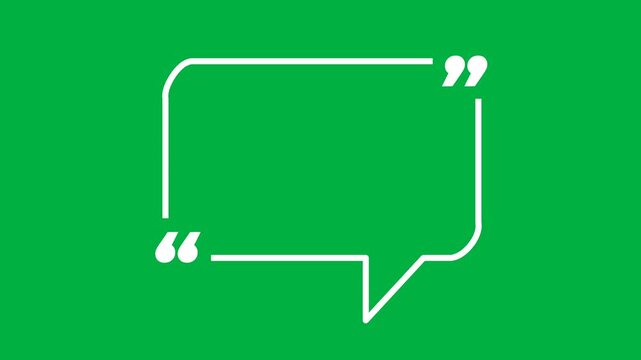 Quote speech bubble abstract frame motion background