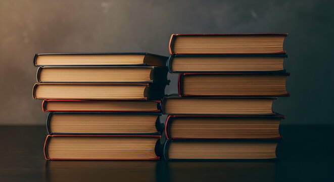 Celebrating world book day with a stack of timeless novels and literary classics