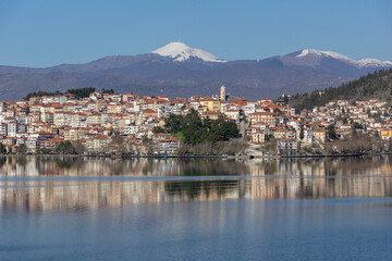 Panorama of Town of Kastoria, Greece