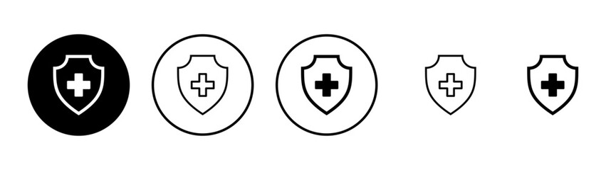 Obraz premium Health insurance icon vector. Insurance health document sign and symbol