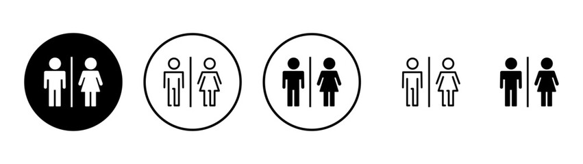 Fototapeta na wymiar Toilet icon vector. Girls and boys restrooms sign and symbol. bathroom sign. wc, lavatory