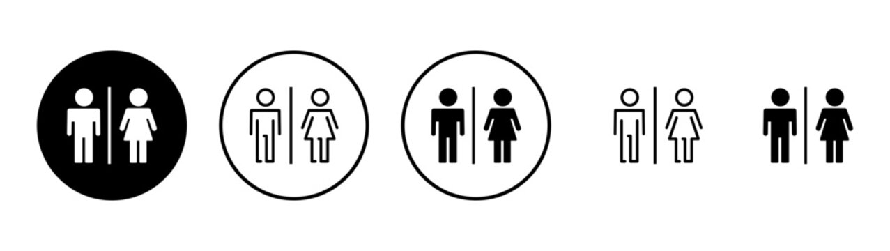 Toilet icon vector. Girls and boys restrooms sign and symbol. bathroom sign. wc, lavatory