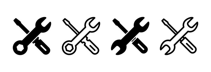 Repair tools icon vector illustration. tool sign and symbol. setting icon. Wrench and screwdriver. Service