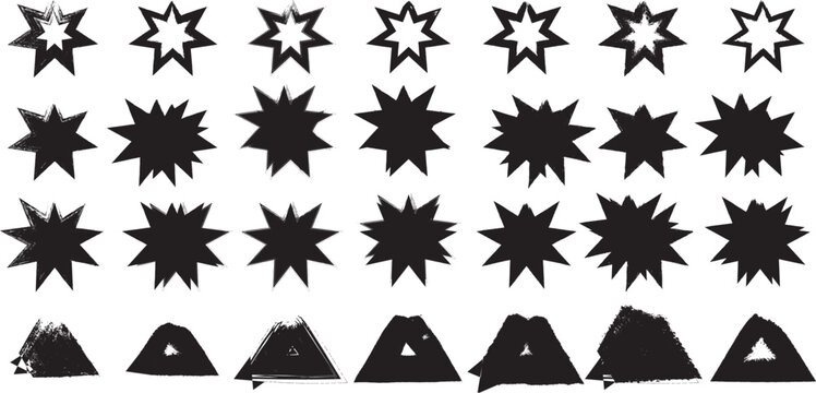 Set of 28 explosion and explosion blast vector icons