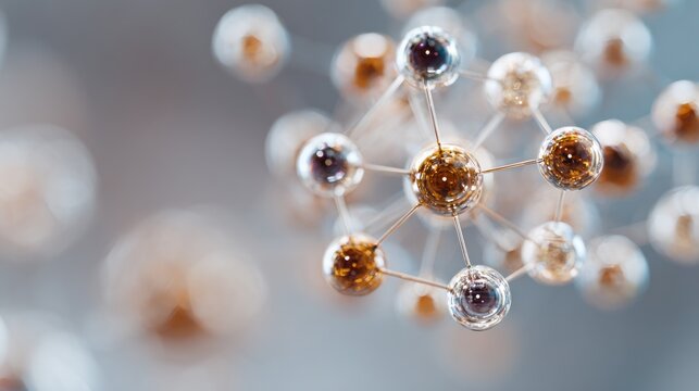Abstract depiction of interconnected spheres representing network connections