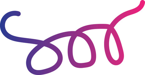 The image presents a digitally generated design characterized by a stylized, swirling line that stands out against a clean white background. This line exhibits a smooth, flowing form, reminiscent  © Meshkat