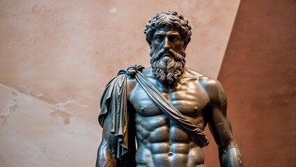 Fototapeta premium A detailed bronze statue showcasing strength and historical significance.