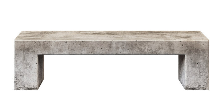 Rough textured grey concrete rectangular block bench or minimalist modern outdoor seating element&nbsp;&nbsp;