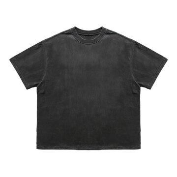 Plain dark charcoal washed oversized mock up vintage style heavy cotton t shirt apparel template&nbsp;&nbsp;