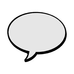 Smooth Oval Bubble Speech Featuring Hand Drawn Contours and Urban Street Art Style for Clean Dialogue Design.