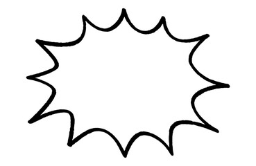 Starburst Comic Background Element for Text with Jagged Outlines and Street Art Inspired Tag Design.