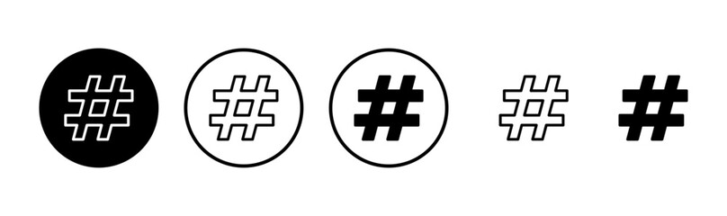 Obraz premium Hashtag icon logo design. hashtag sign and symbol