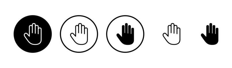 Obraz premium Hand icon logo design. hand sign and symbol. palm