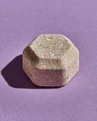 Fototapeta premium Calming cbd treat granule in perfect hexagonal shape