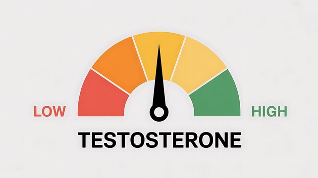Testosterone level meter gauge icon