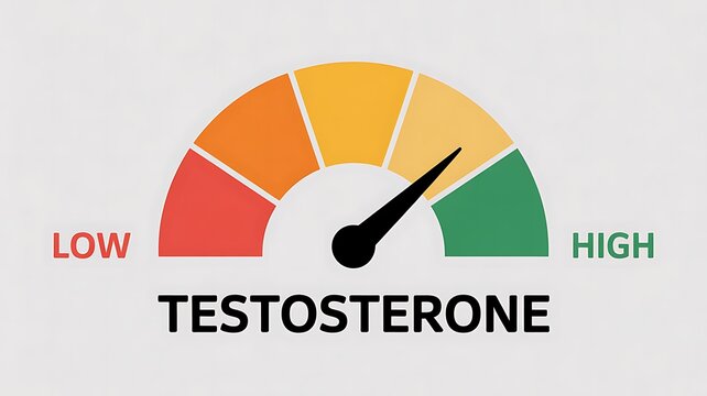 Testosterone level meter gauge icon