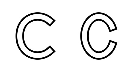 Fototapeta premium Copyright icon symbol for apps and websites. copyright sign and symbol