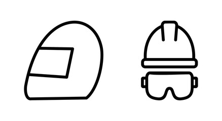 Fototapeta premium Helmet icon symbol for apps and websites. Motorcycle helmet sign and symbol. Construction helmet icon. Safety helmet