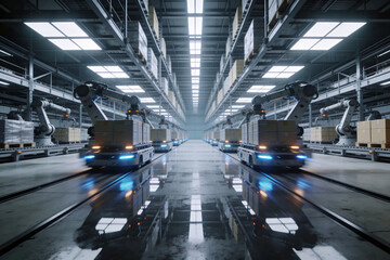 Fototapeta premium Automated Industrial Factory