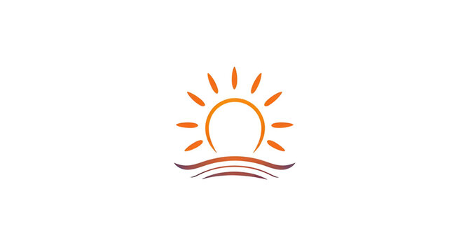 sunlogo, sunoceanlogo, sun, ocean, waves, logo, minimalist, seaside, beach, water, marine, coastal, horizon, nature, emblem, vector, illustration, isolated