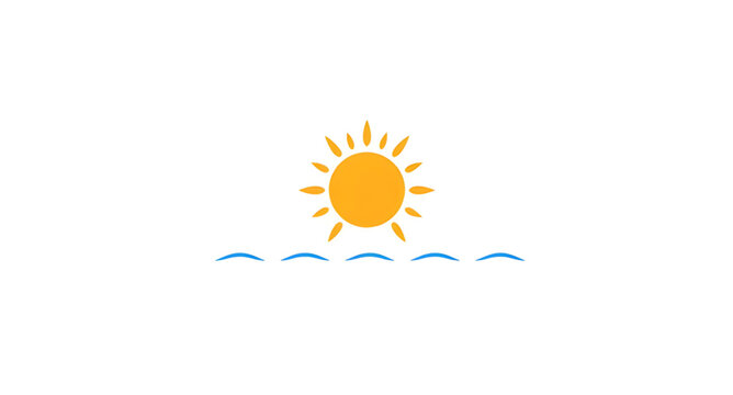 sunoceanlogo, sun, ocean, waves, logo, minimalist, seaside, beach, water, marine, coastal, horizon, nature, emblem, vector, illustration, isolated