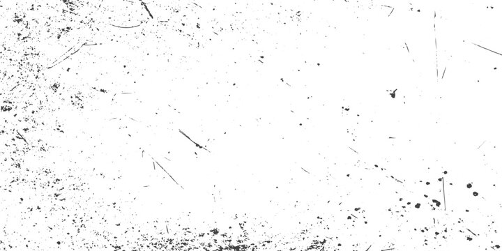 Dark monochrome grunge texture featuring scuffs cracks and dusty distressed old vector pattern
