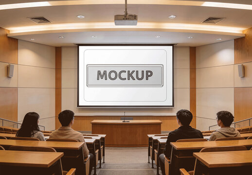 Screen Mockup Stage Mockup Auditorium