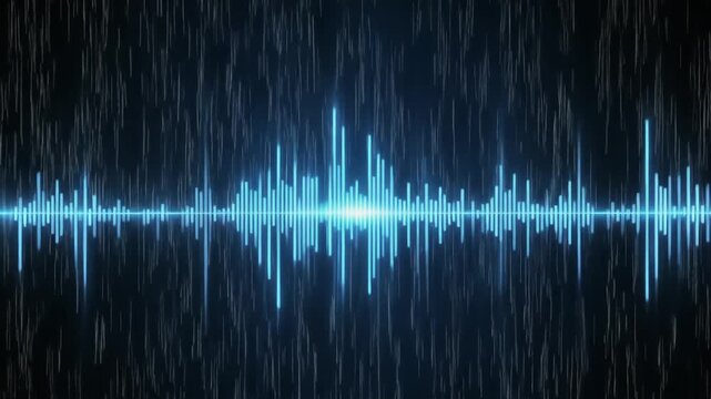 Sound Waveform Visualisation on Dark Background.
