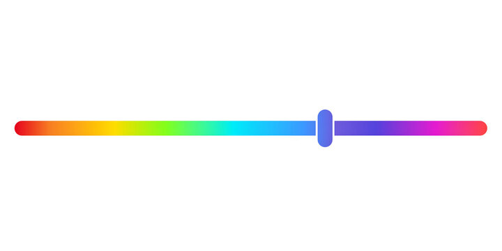 Rainbow Color Gradient Slider Bar UI Control Interface Element
