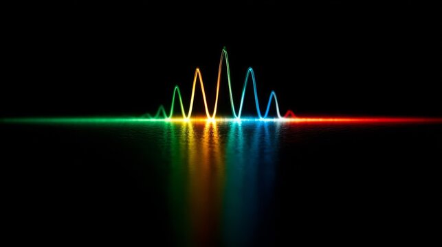 Abstract Rainbow Spectrum Waveform Visualization