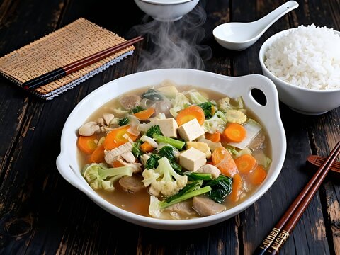 Chinese Cuisine Series : Delicious Capcay (Stir-fried mixed vegetables) 003