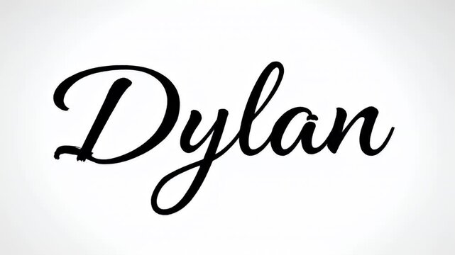 Cursive Name Animation Dylan.