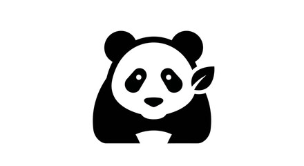 Obraz premium Cute Panda Cartoon Icon For Wildlife and Nature Artwork. Vector Illustrations. EPS Editable