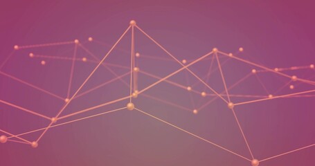 Central node pulsing, causing spheres and glowing lines to form triangles, showing links in studio